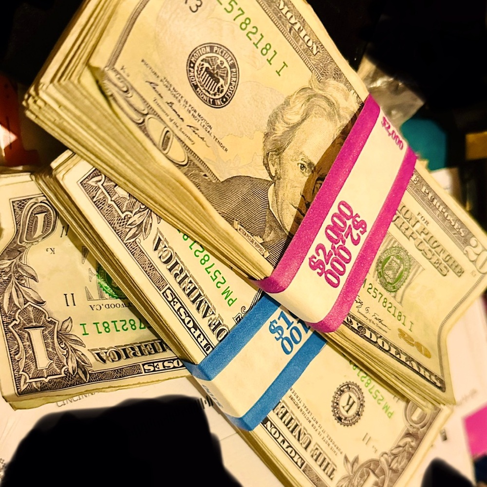 Stacks Of Aged Prop Cash
